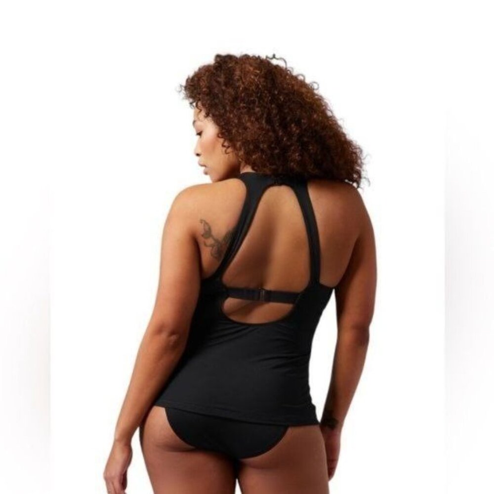 Athleta Black High-Neck One-Piece Swimsuit - Picture 3 of 8
